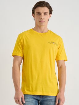GANT - Men Yellow Pure Cotton T-Shirt