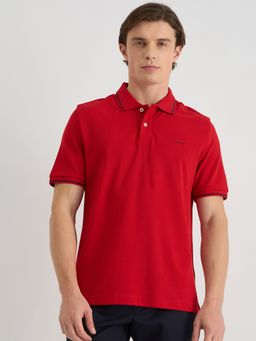GANT - Men Red Pure Cotton Polo T-Shirt