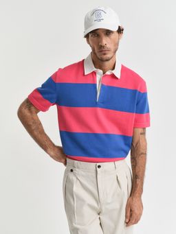 GANT - Men Blue Cotton Polo T-Shirt