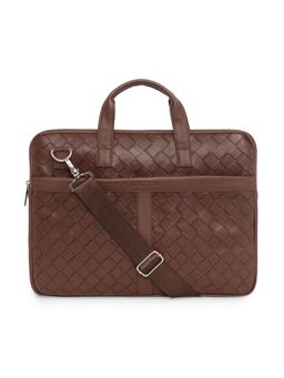 Nautica - Brown PU Laptop Bag with Detachable Strap