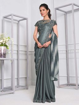 Odette - Simple & Elegant Ready-To-Wear Saree with Unstitched Blouse