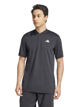 adidas - Club Henley Men Black Tennis T-Shirt