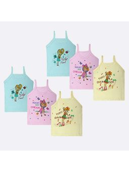 Superminis - Girls Multi-Color Printed CamisolesPack of 6