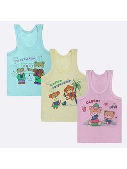 Superminis - Kids Multi-Color Printed VestPack of 3