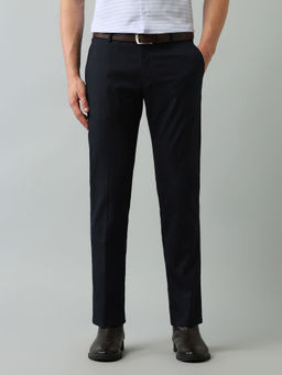 Arrow - Checks Blue Polyester Formal Trouser