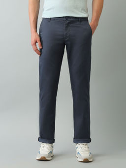 Arrow Sports - Sport Solid Blue Polyester Casual Trouser