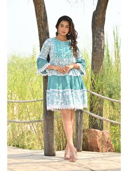 Zolo Label - Georgia Blue Printed Mini Dress