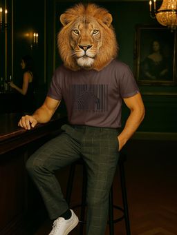 Bewakoof - Party Animal by Bewakoof Men's Coffee Brown Own The Night Graphic Printed T-shirt