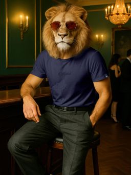 Bewakoof - Party Animal by Bewakoof Men's Inking Blue After Dark Graphic Printed T-shirt