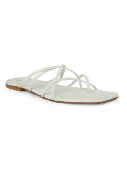 Tao Paris - Abby White Square Toe Flats