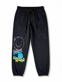 Lil Lollipop - Black Straight Solid Joggers