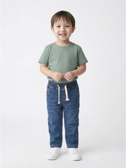 Lil Lollipop - Blue Straight Solid Jeans
