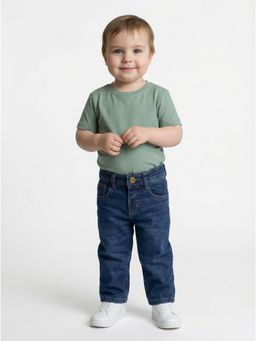 Lil Lollipop - Blue Straight Solid Jeans