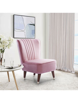 HomeTown - Jane Velvet Accent Chair in Pink