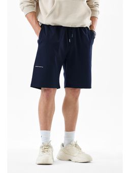 Snitch - Navy Blue Solid Regular Casual Shorts