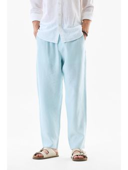 Snitch - Light Blue Solid Regular Trouser