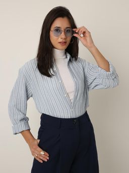 BLNK - Blue Stripes Classic Collar Shirt