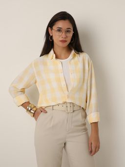 BLNK - Yellow Checks Casual Shirt