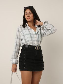 BLNK - Grey Checks Relaxed Fit Shirt