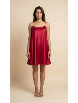 Loveprasha - Wine Solid Mini Dress
