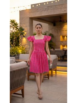 Loveprasha - Pink Checks Mini Dress