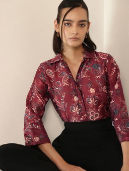 FABLE STREET - Womens Classic Floral Printed Casual Shirt