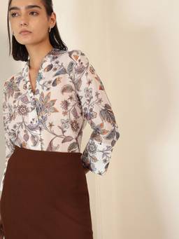 FABLE STREET - Womens Classic Floral Printed Casual Shirt