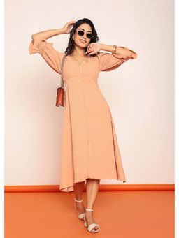 Loveprasha - Detailed Sleeves Midi Dress