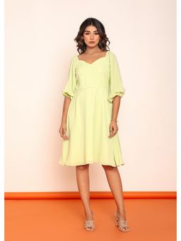 Loveprasha - Green Knee Length Dress