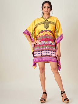 The Kaftan Company - Multi-Color Decorated Resort Dress