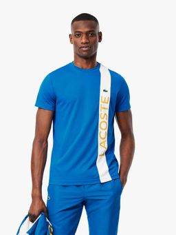 Lacoste - Ultra Dry Print Branding Sport T-Shirt- Blue