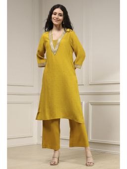 Biba - Women Yellow Kurta and Palazzo