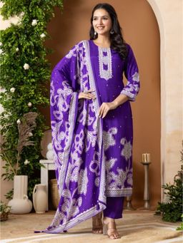 Autumnlane - Bodhi Crocus Premium Kurta and Pant with Dupatta