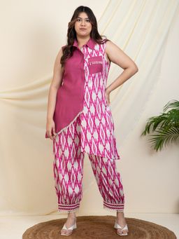 Deebaco - Pink Indo Western Co-Ord Set