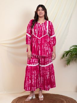 Deebaco - Magenta PeplumCo-Ord Set