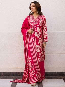 Autumnlane - Kabool Brink Premium Kurta and Palazzo with Dupatta