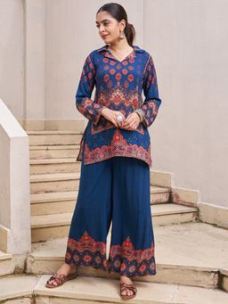 Autumnlane - Kabool Nileblue Printed Cotton Co-Ord Set