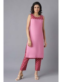 Aurelia - Aure Collection By Aurelia Pink Floral Print Kurta and Trousers Set