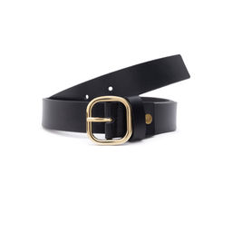 Rare Rabbit - Alley Primary Black Leather Belts
