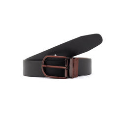 Rare Rabbit - Grata Primary Black Leather Reversible Belts
