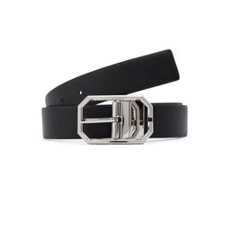 Rare Rabbit - Lionor Primary Black Leather Reversible Belts