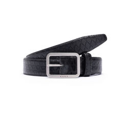 Rare Rabbit - Malfy Primary Black Leather Belts
