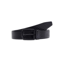 Rare Rabbit - Sirius Metalic Black Leather Belts