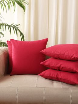 Jamio FIrati - Pink Set Of 5 Square Cushion Covers