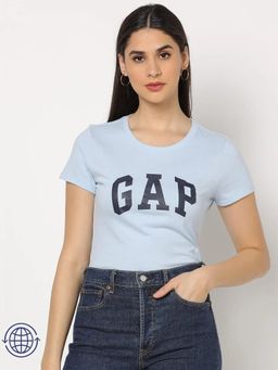 GAP - Womens Blue Classic Crew Neck T-Shirt