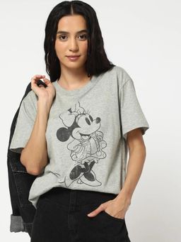 GAP - Womens Grey Character Melange Crew Neck T-Shirt