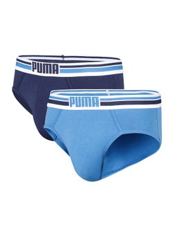 Puma - Stretch Mens Blue Briefs Cwb (Pack of 2)