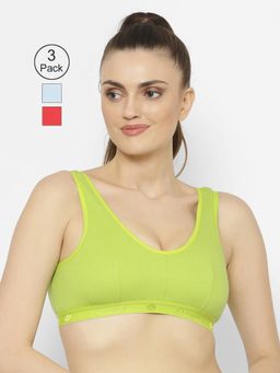 Floret - Wirefree Non-padded Sporty Bra - Multi-Color
