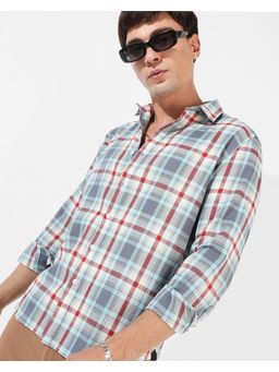 Campus Sutra - Men's Multicolour Checkered Regular Fit Casual Shirt
