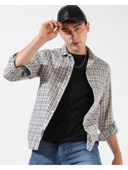 Campus Sutra - Men's Multicolour Checkered Regular Fit Casual Shirt